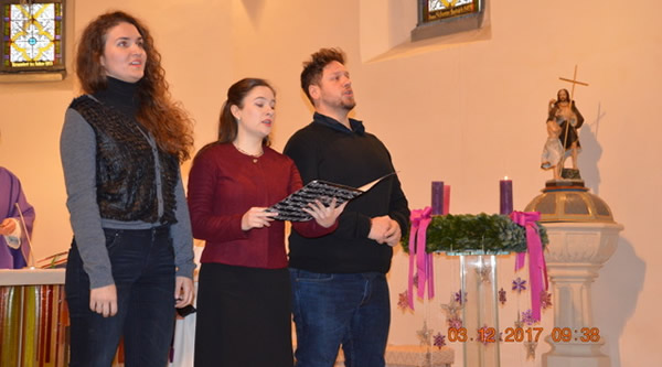 3 operni pjevači u Uzlopu, 1. adventska nedilja